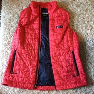 Coral colored light Patagonia vest
